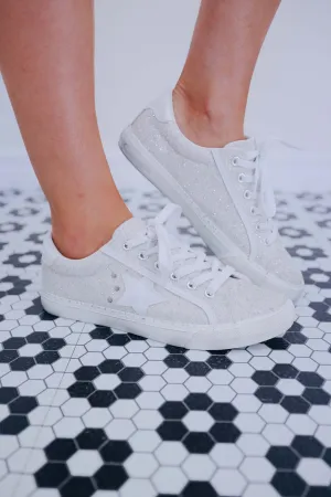 Super Star Glitter Sneaker By Corky's - Off White