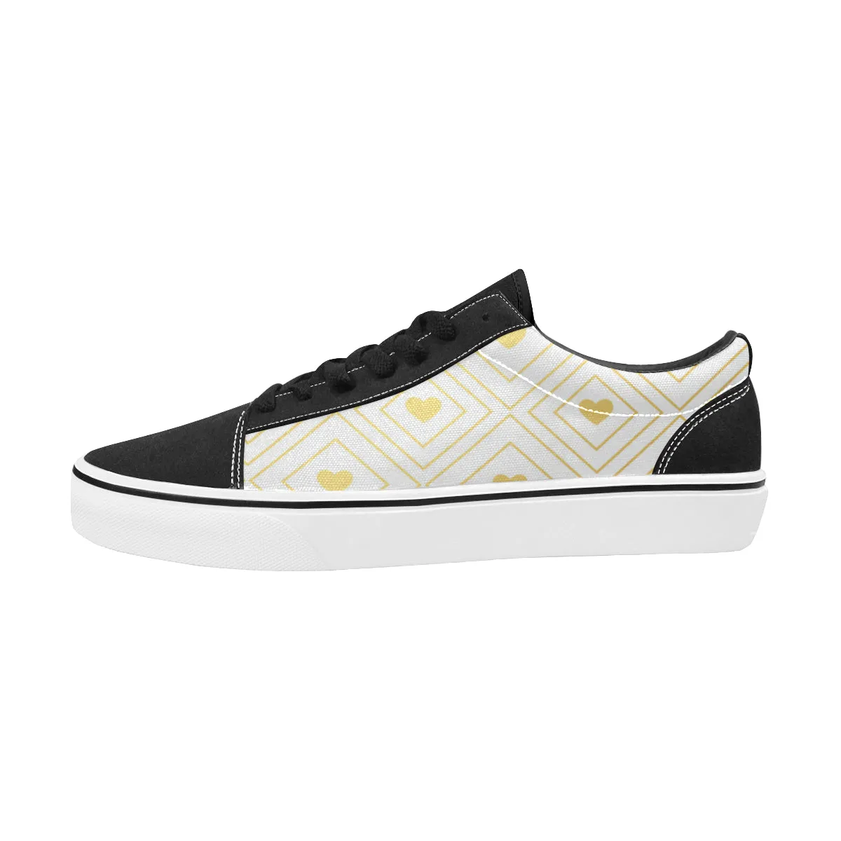 Titre : Sneakers Femme Élégance Cœur Géométrie Basse