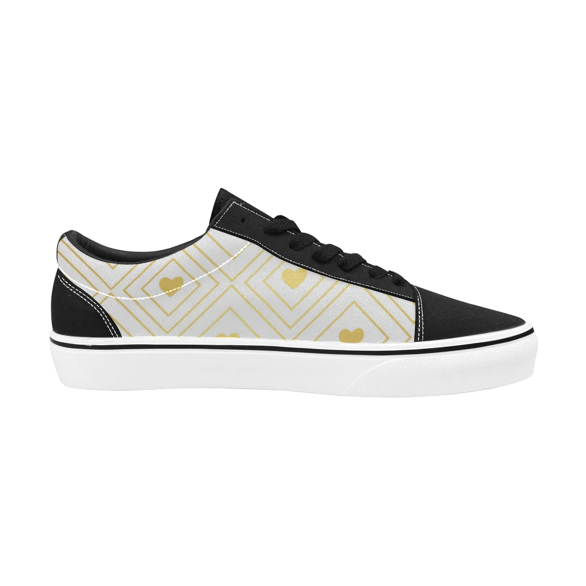 Titre : Sneakers Femme Élégance Cœur Géométrie Basse