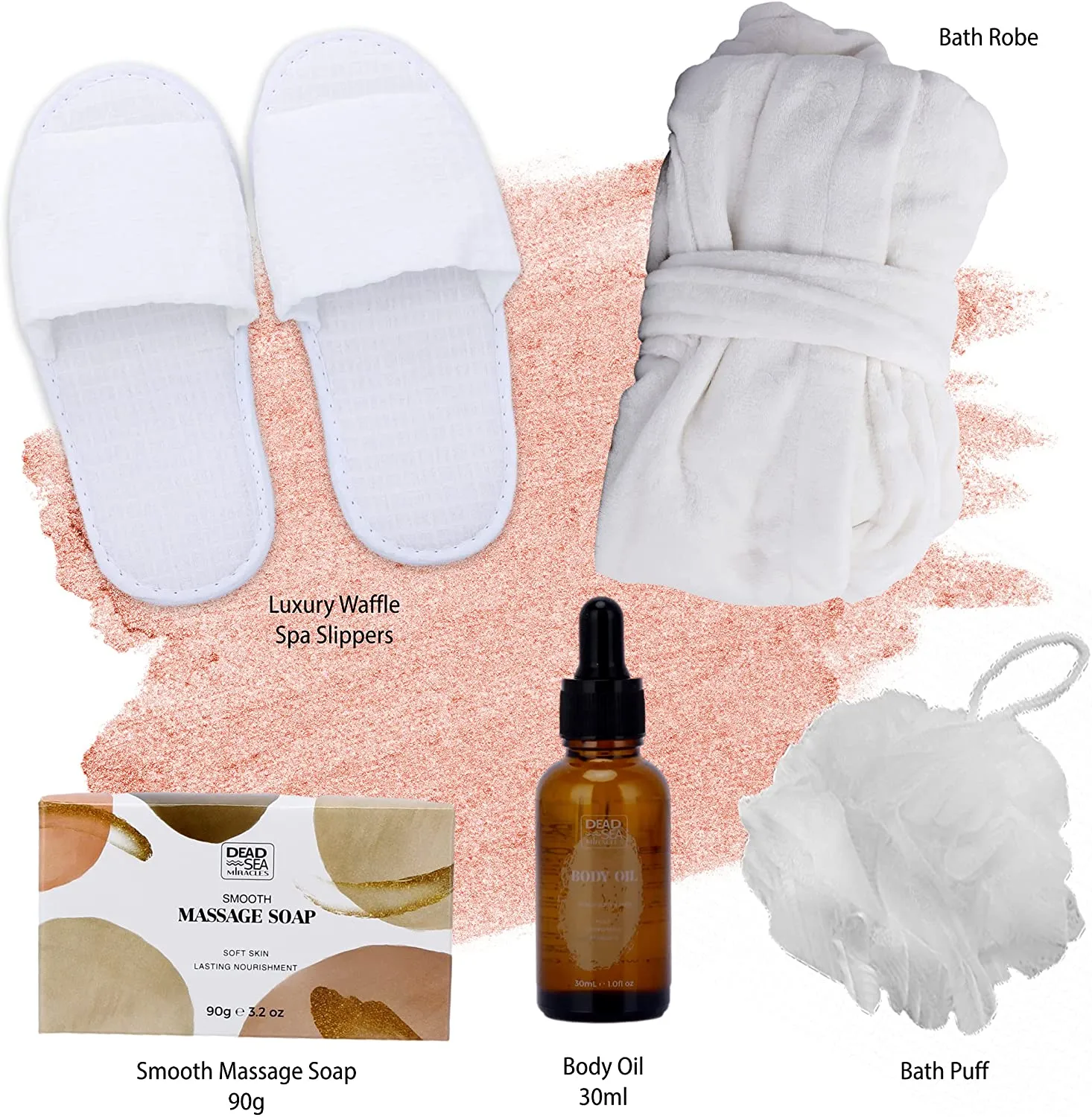 Ultimate Bath & Body Lavender 10-Piece Gift Set Spa Basket with Bathrobe by Dead Sea Miracles