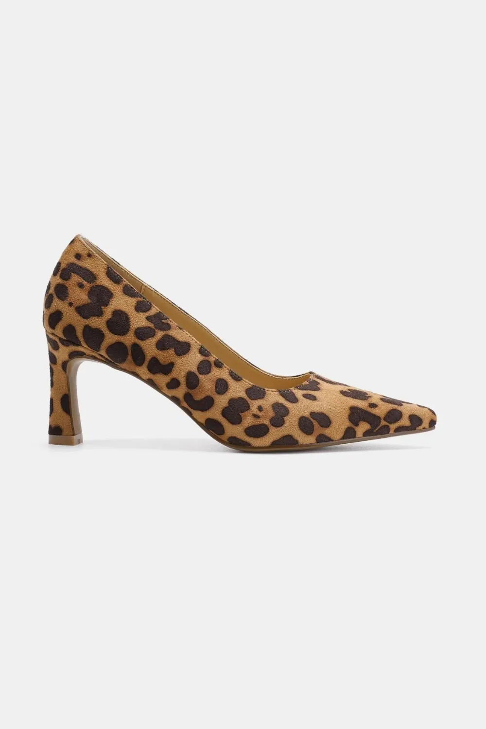 Vegan Suede Leopard Pumps