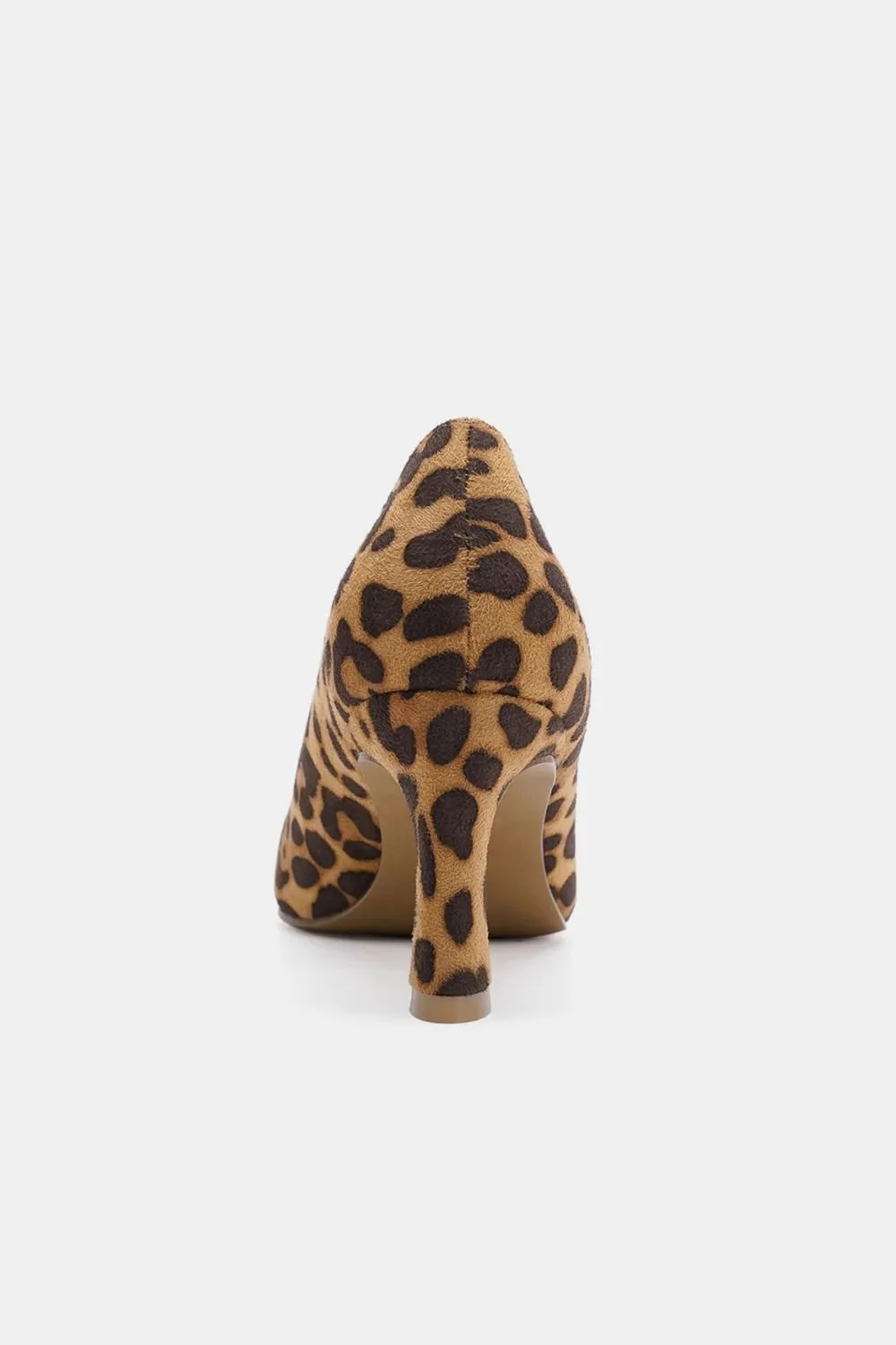 Vegan Suede Leopard Pumps