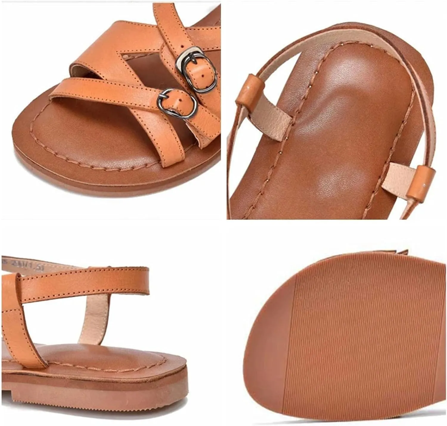 Women's Cow Genuine Leather Moccasins - 1.5cm Vintage Summer Slip-On
