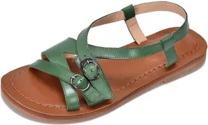 Women's Cow Genuine Leather Moccasins - 1.5cm Vintage Summer Slip-On