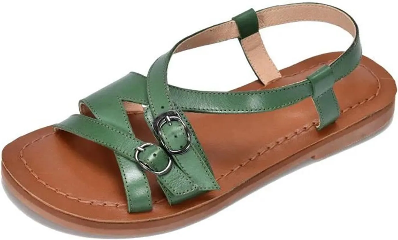 Women's Cow Genuine Leather Moccasins - 1.5cm Vintage Summer Slip-On