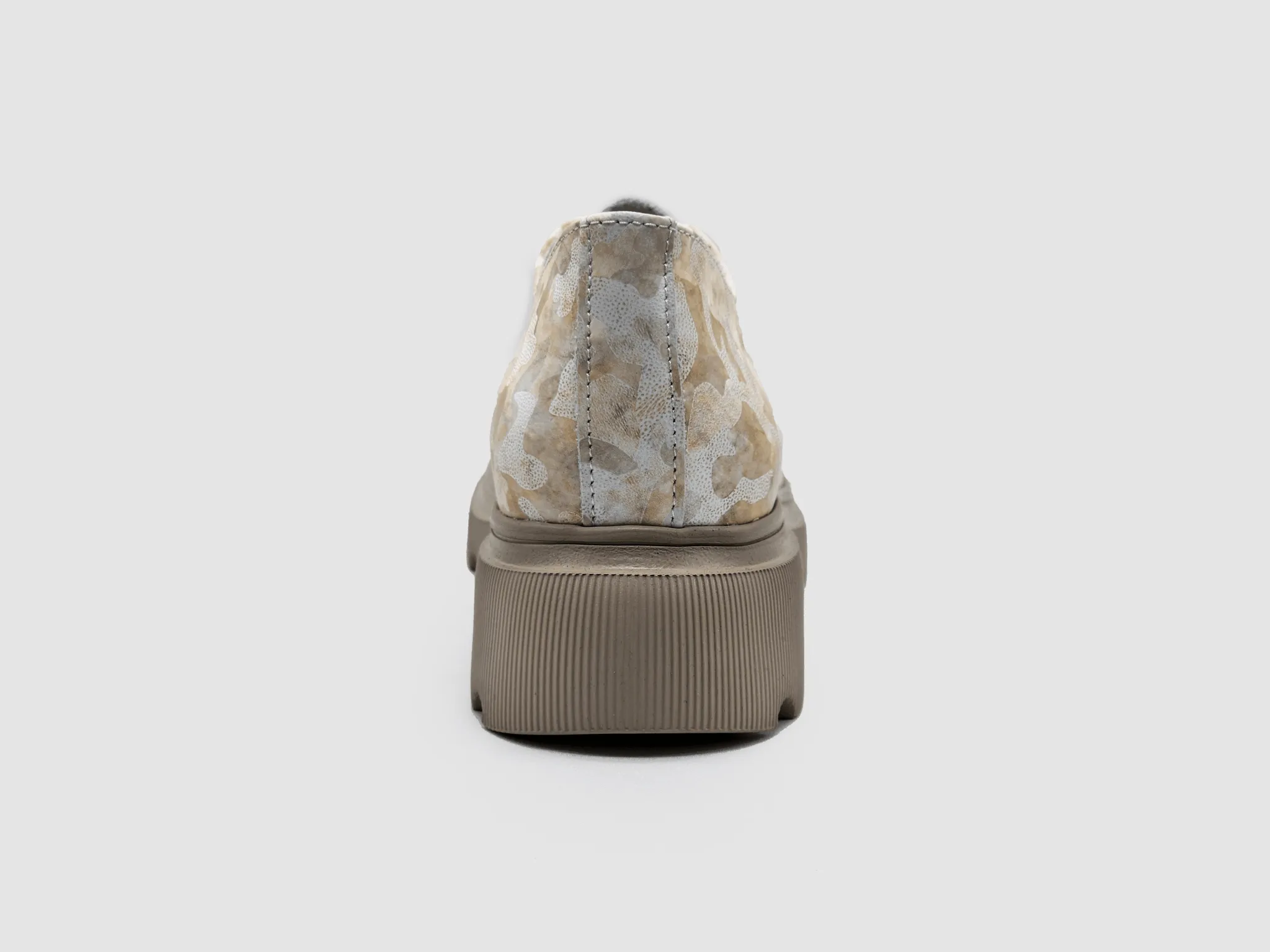 Women's Modern Low-Top Leather Shoes - Beige