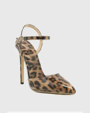 Xanti Leopard Print Strap Pumps